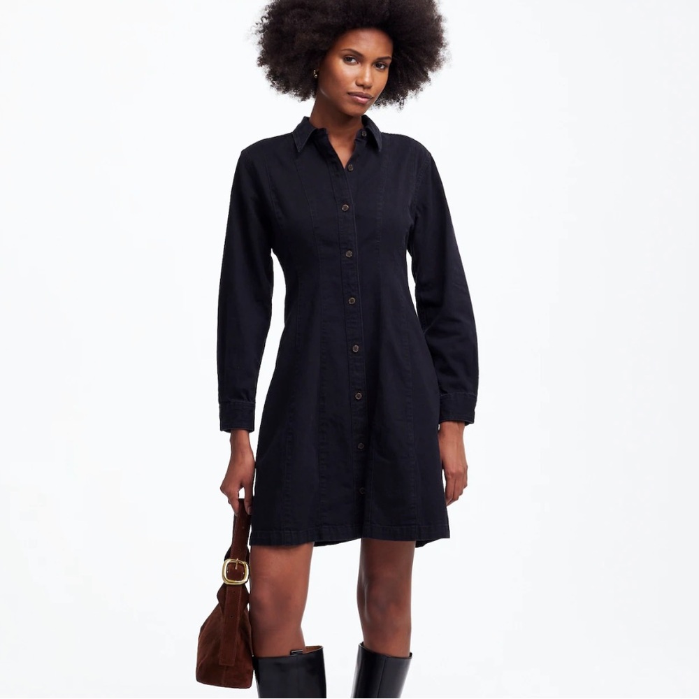 Madewell Denim Seamed Mini Dress